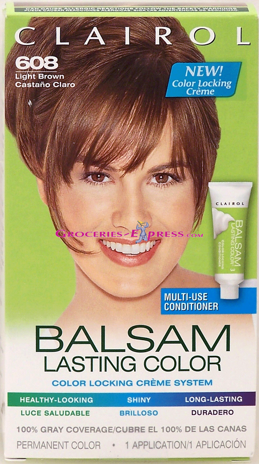 Clairol&nbsp;balsam lasting color&nbsp;permanent, 608 light brown Full-Size Picture